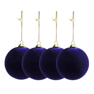 Christmas tree balls in velvet