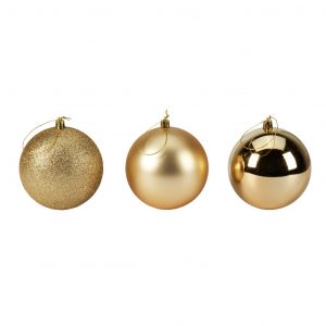 Large Christmas tree balls 3-pk (Ø10 cm)